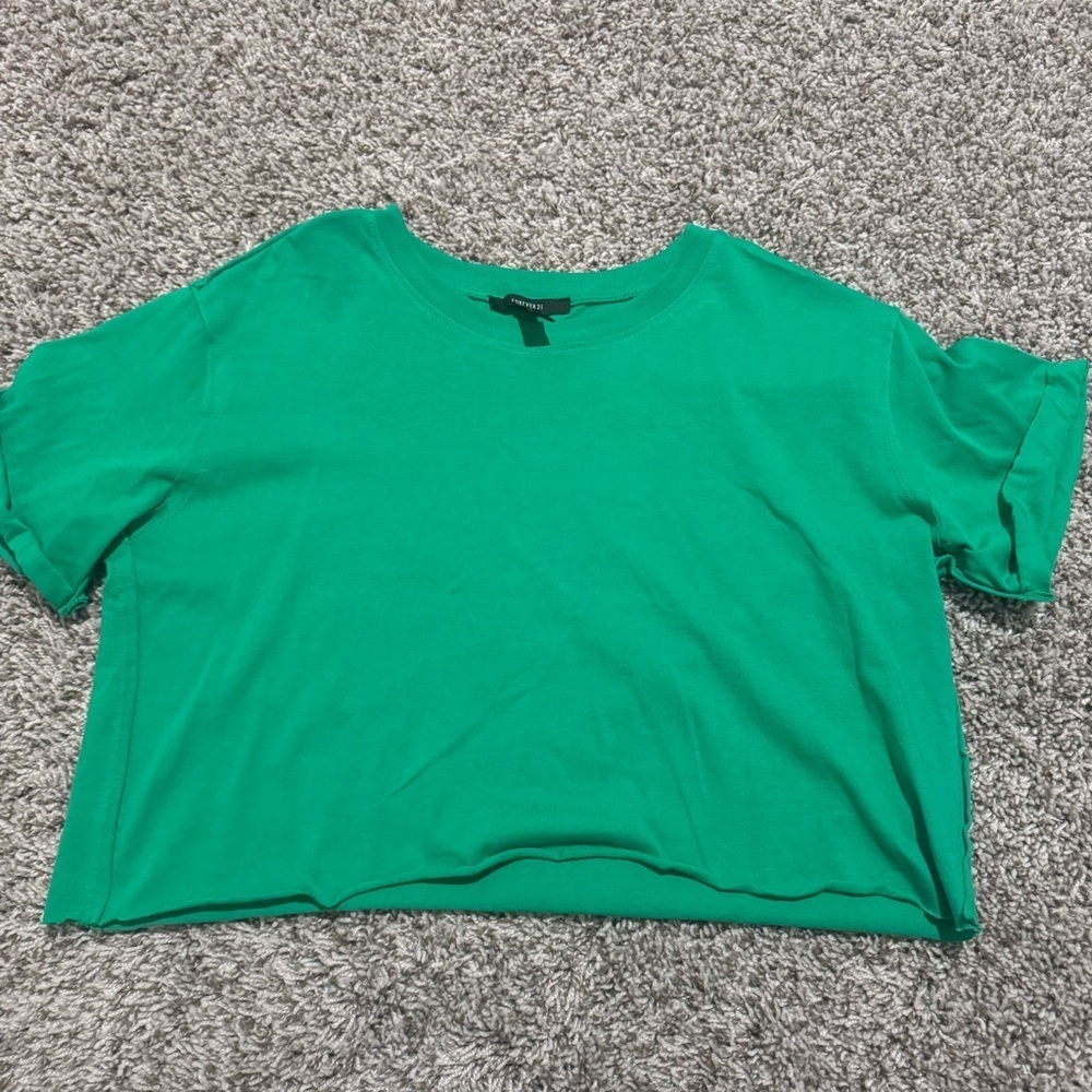 Green Crop Top